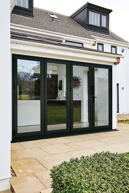Aluvu Black Prefinished External Bi-Fold Doors With Trickle Vents