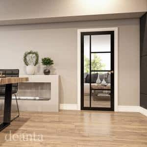 Urban Collection Brixton Black Prefinished Clear Glazed Internal Door