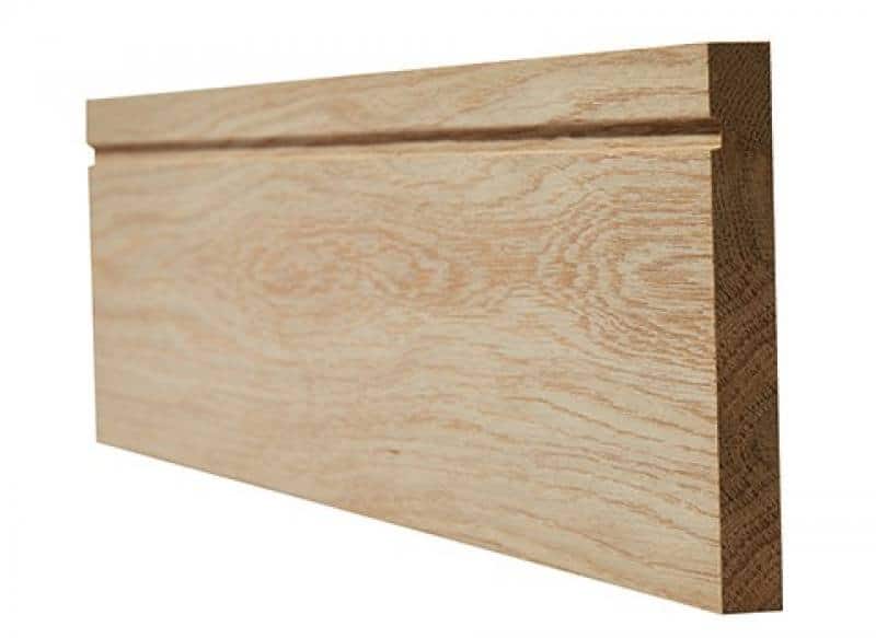 Oak Faced Single Groove Skirting