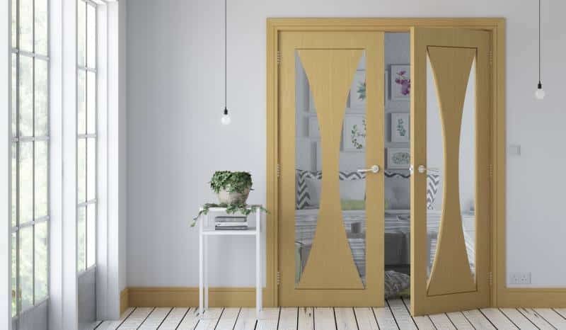 Sorrento Oak Glazed - Prefinished Internal Door