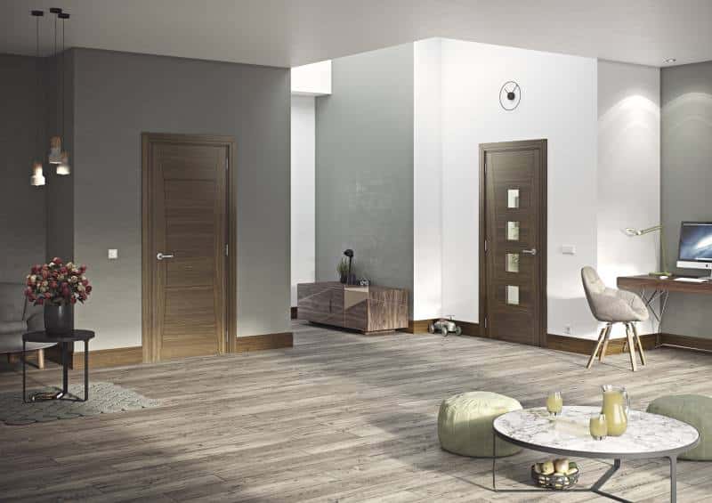 Pamplona Walnut Glazed - Prefinished Internal Door