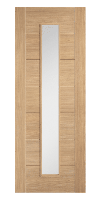 Carini Oak Prefinished Clear Glazed Long Light