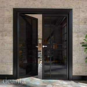 Urban Collection Dalston Black Prefinished Tinted Glazed Internal Door