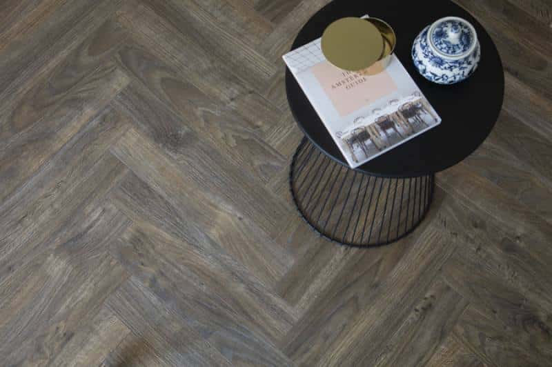 BerryAlloc ® Chateau Java Brown Herringbone Laminate Flooring
