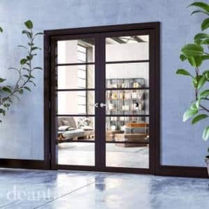 Urban Collection Shoreditch Black Prefinished Clear Glazed Internal Door