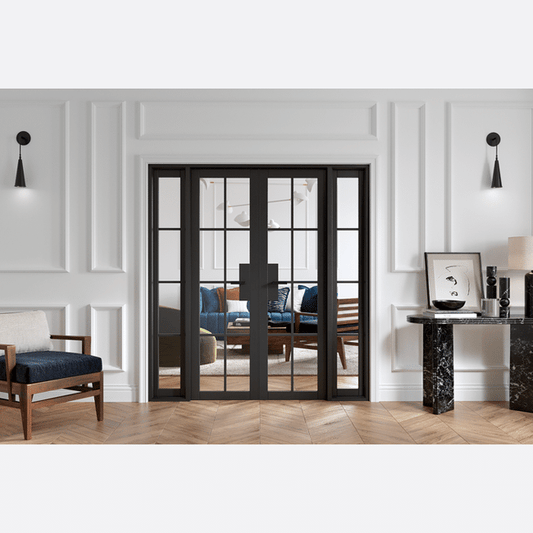 Malvern Black W6 Clear Glazed Prefinished Room Divider