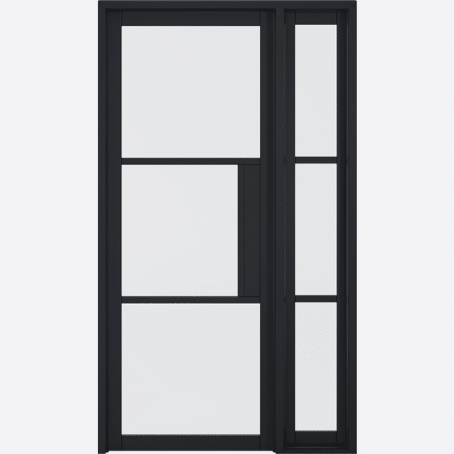 Tribeca Prefinished Black Sidelight W6 without Lock Block