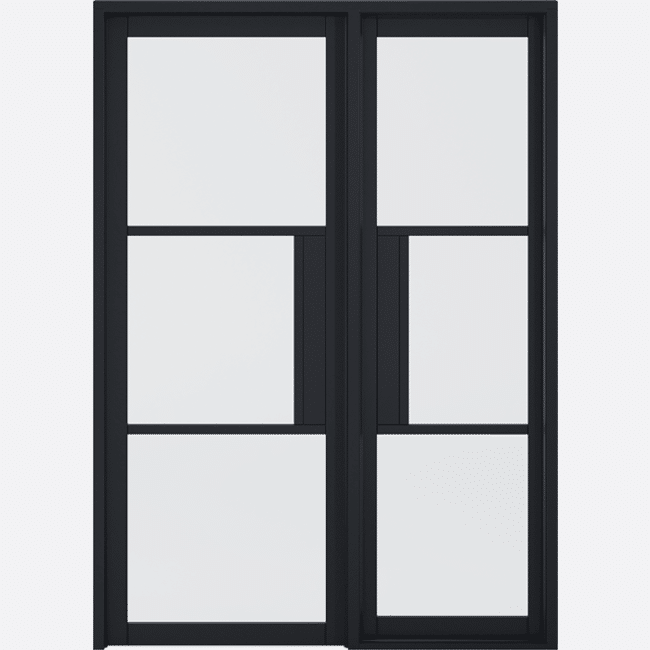 Tribeca Prefinished Black Sidelight with Lock Block