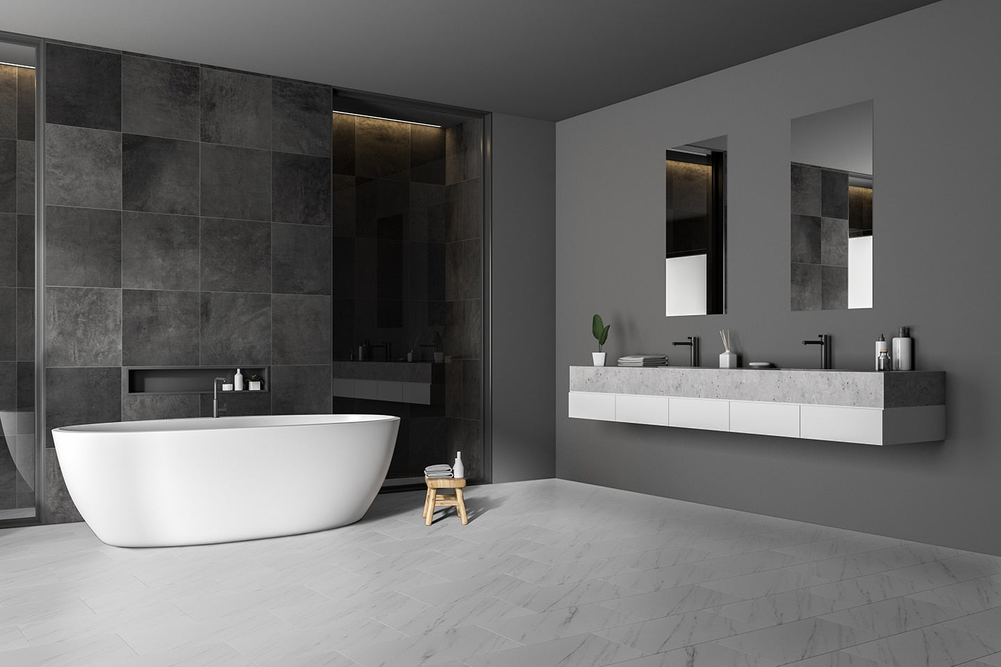 Luvanto Glue-Down LVT Carrara White