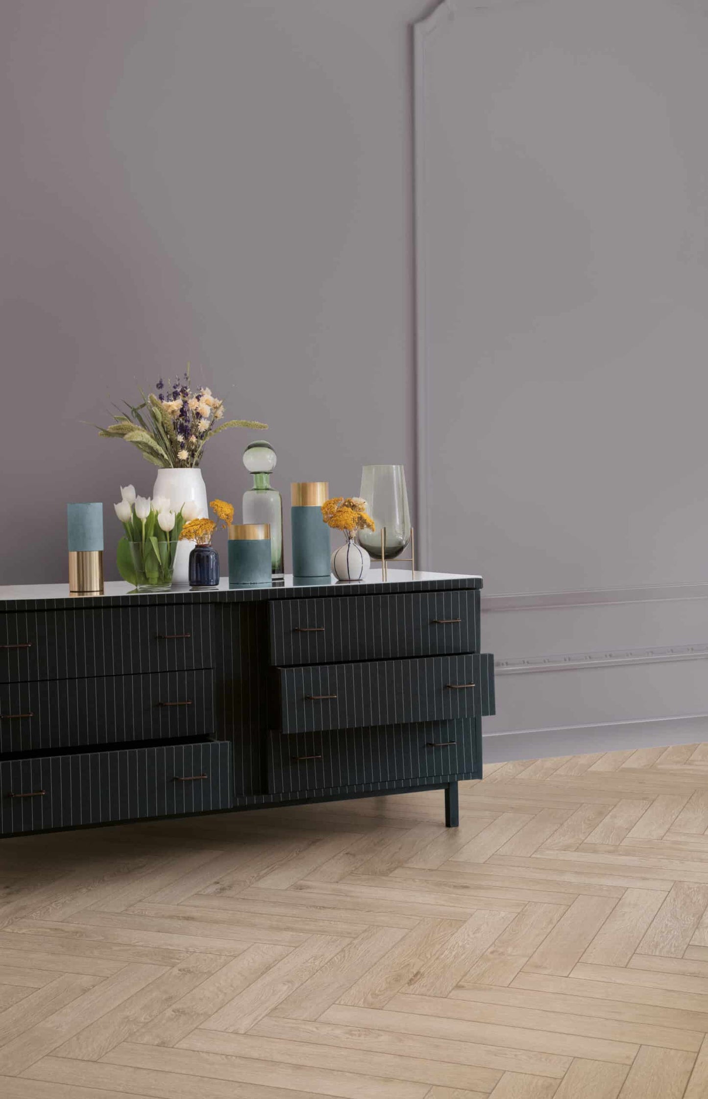 BerryAlloc ® Chateau Texas Light Natural Herringbone Laminate Flooring