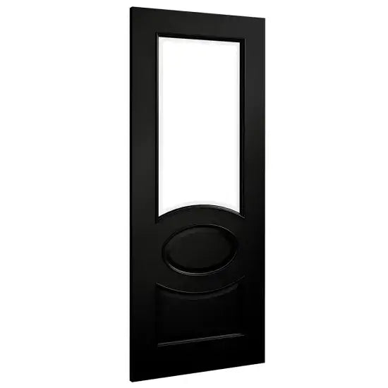 Clarendon Black Prefinished Bevelled Glazed Internal Door