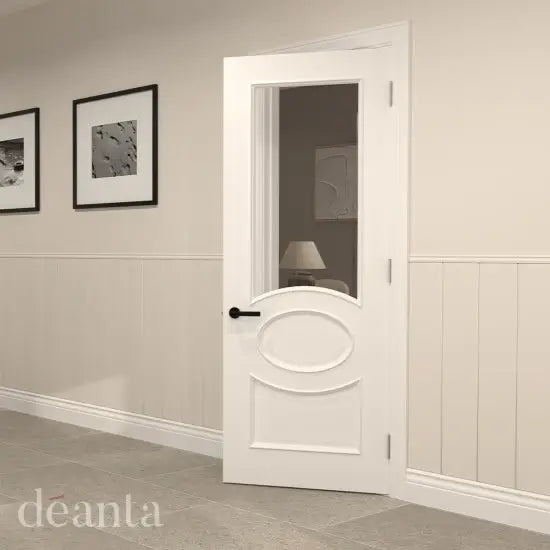 Clarendon White Primed Bevelled Glazed Internal Door