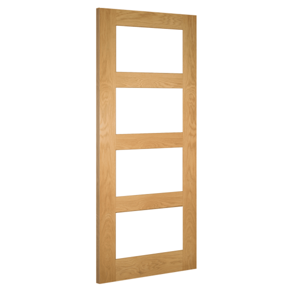 Coventry Oak 4L Clear Glazed – Prefinished Internal Door