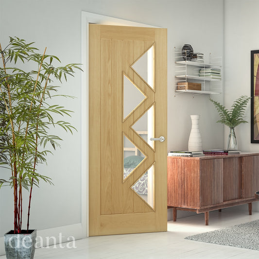 Ely Oak 5L Glazed – Prefinished Internal Door