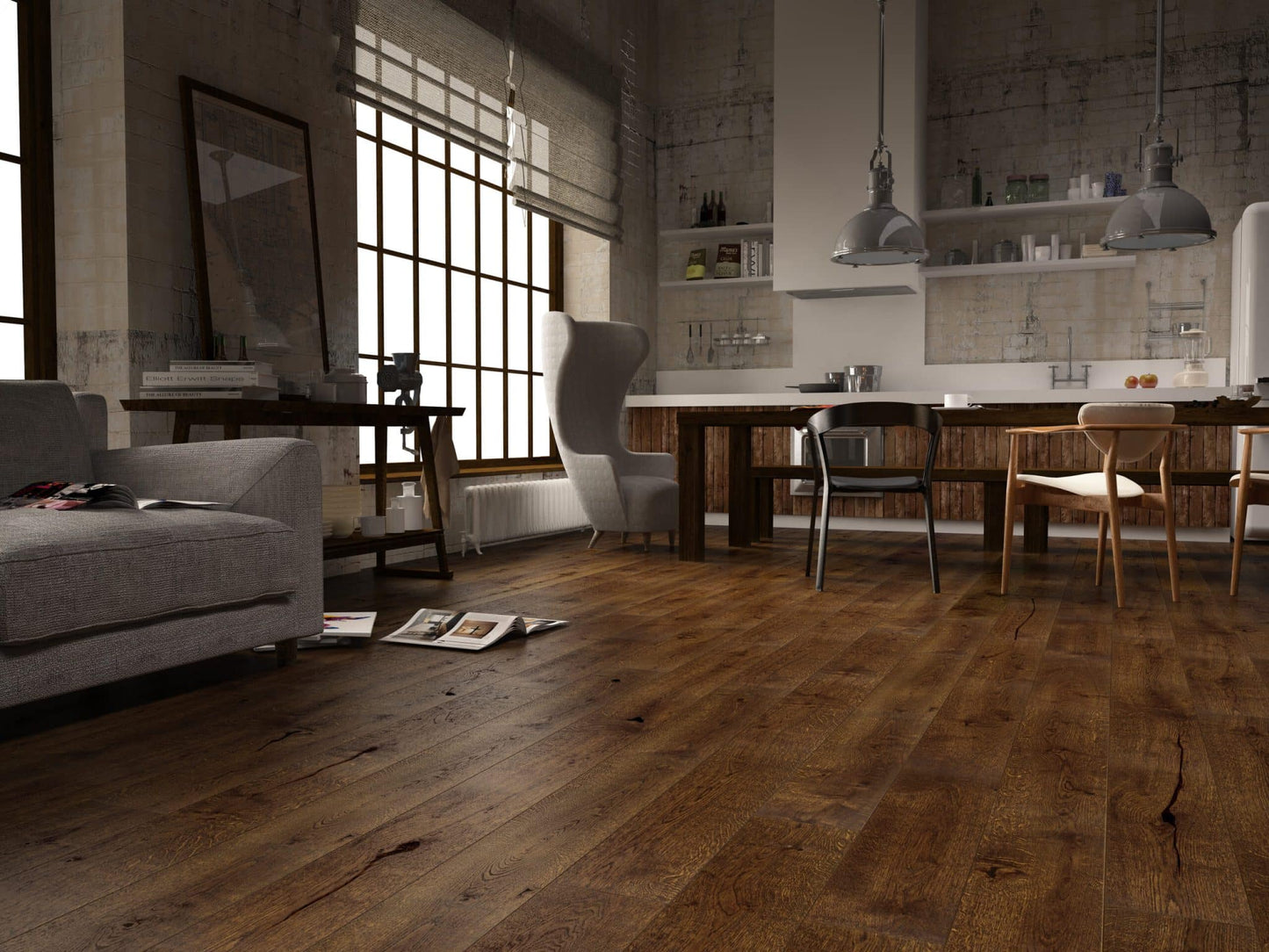 Finsbury Oak Brushed & Matte Lacquered