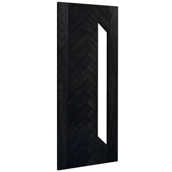 Fontaine Brushed Black Oak Glazed Prefinished Internal Door