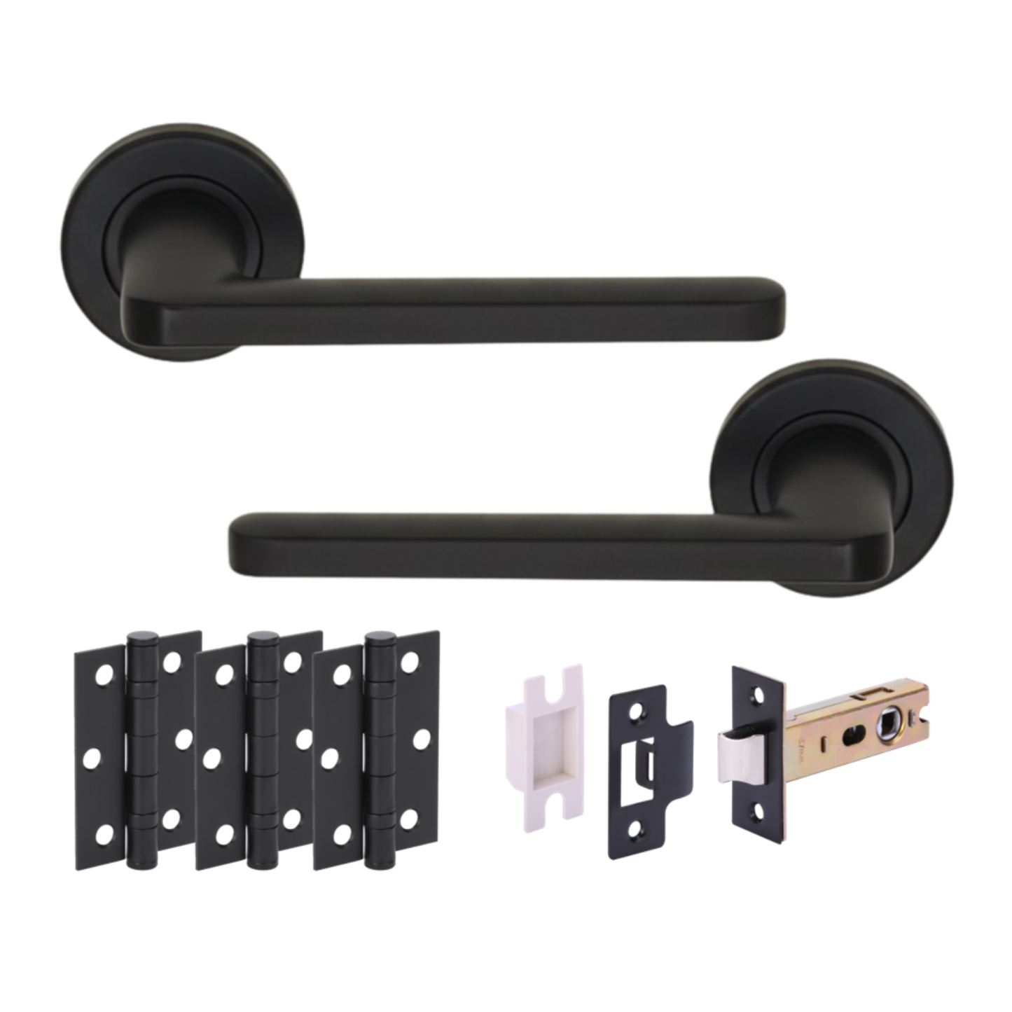 Elio Matte Black Lever Hardware Pack