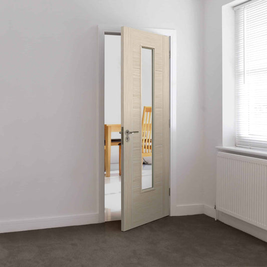 Tigris Ivory Glazed Laminate Internal Door