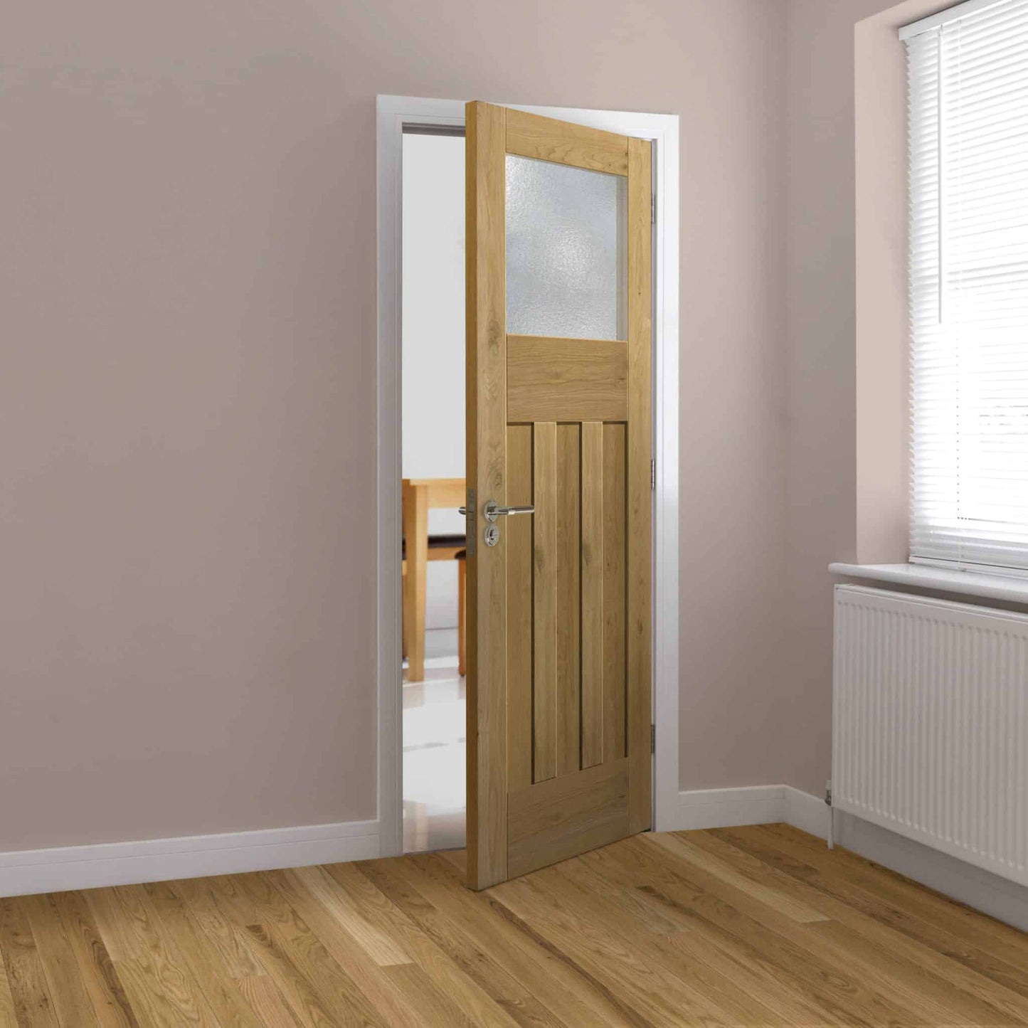Rustic Oak DX Glazed – Prefinished Internal Door