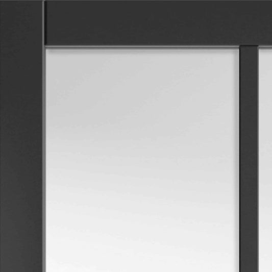 Civic Black Clear Glass Internal Door