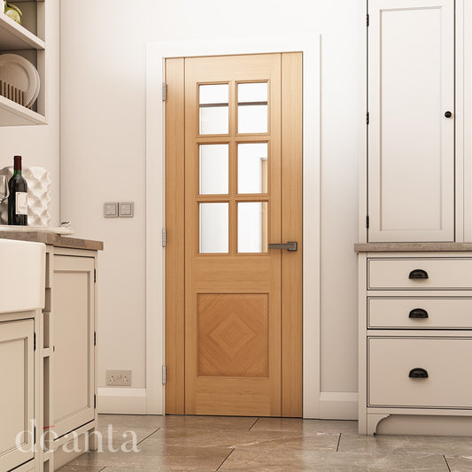Kensington Oak Glazed – Prefinished Internal Door