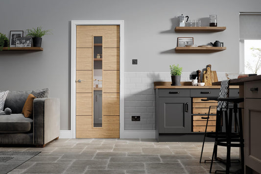 Lille Glazed Oak - Prefinished Internal Door