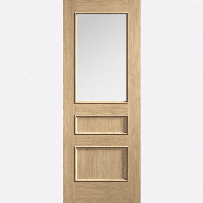 Toledo Oak Clear Glazed Prefinished Internal Door