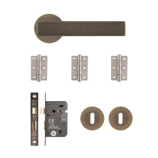 Olympia Mortice Kit Matt Antique Brass