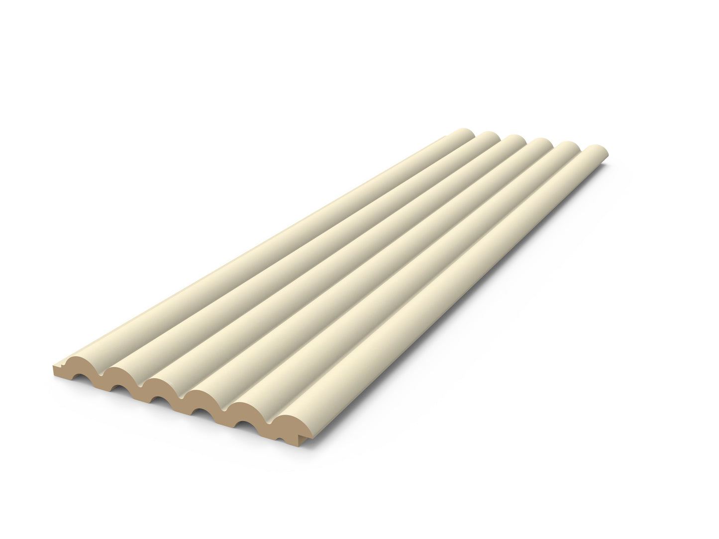 Cream Decorative Ribbed Wall Panels