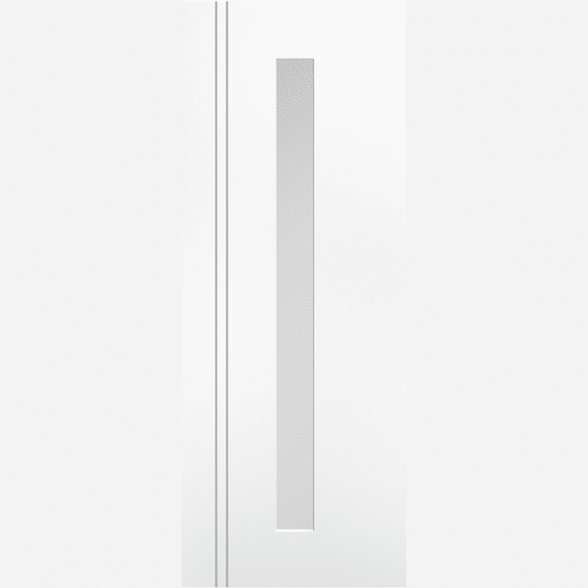 Sierra Blanco Long Light Clear Glazed White Prefinished Internal Door