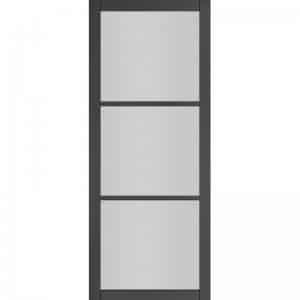 Urban Collection Camden Black Prefinished Clear Glazed Internal Door