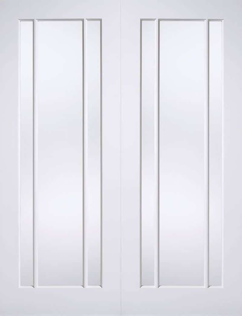 Lincoln Glazed Pairs - Solid Primed Internal Door