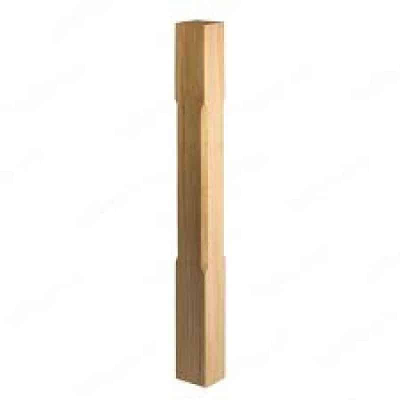 Oak Stop Chamfered Newel Post