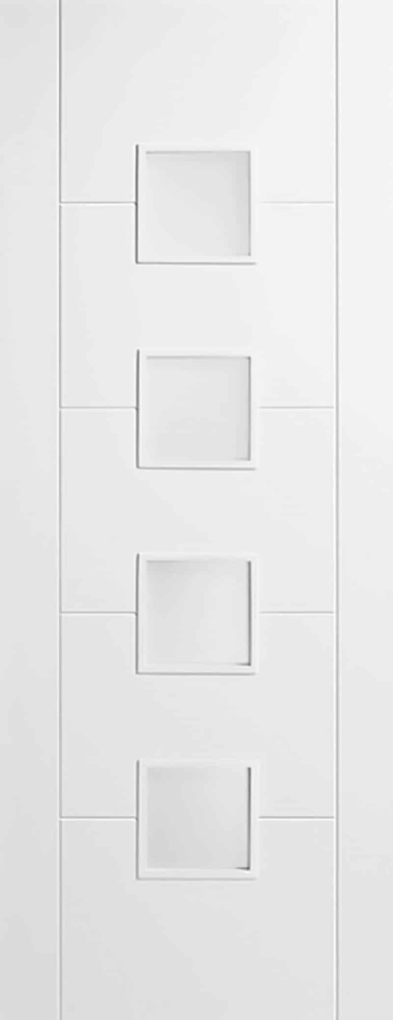 Vancouver 4L Frosted Glazed - Primed Internal Door