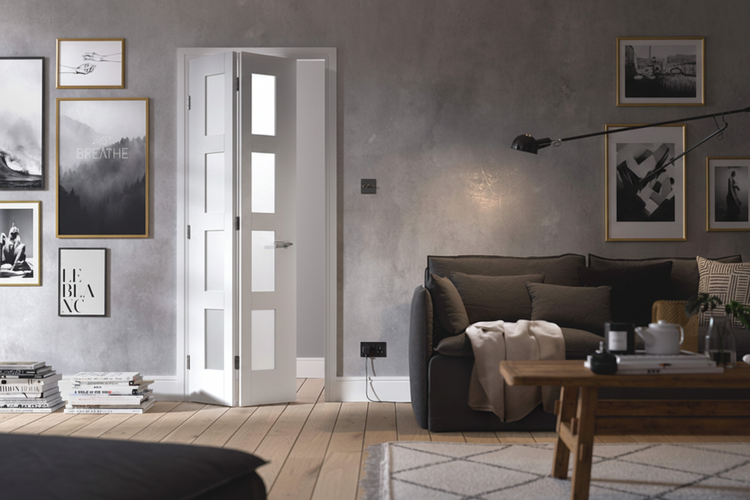 Internal Bi-Fold Doors With Glass