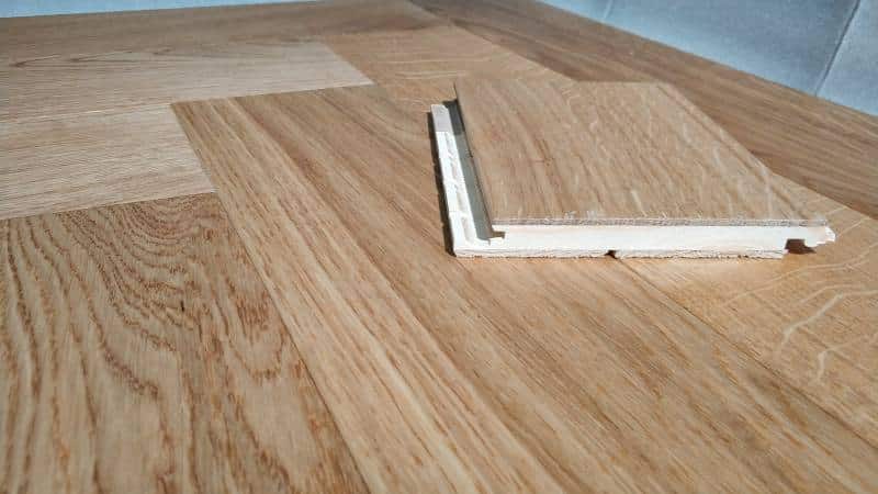 14x110x600mm Brushed Matt Lacquered Herringbone