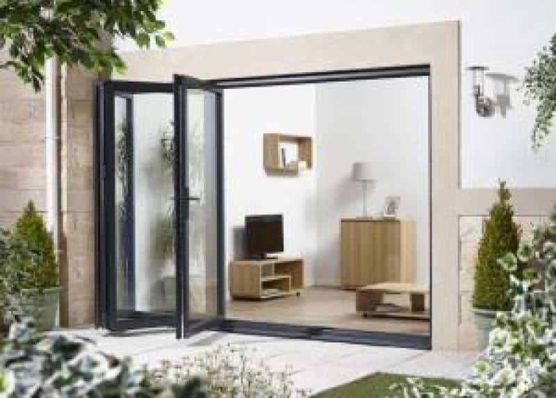 12' Grey Left Folding Doorset