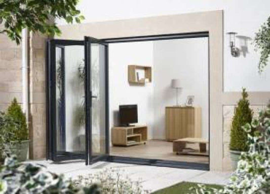 12' Grey Left Folding Doorset