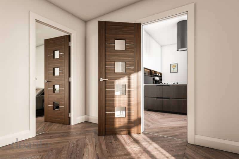 Valencia Walnut Glazed - Prefinished Internal Door