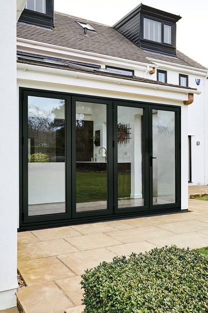 Aluvu Black Prefinished External Bi-Fold Doors With Trickle Vents