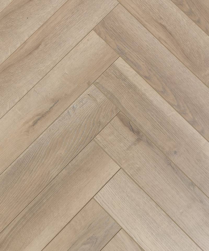 Premium Embossed Greige Oak Herringbone
