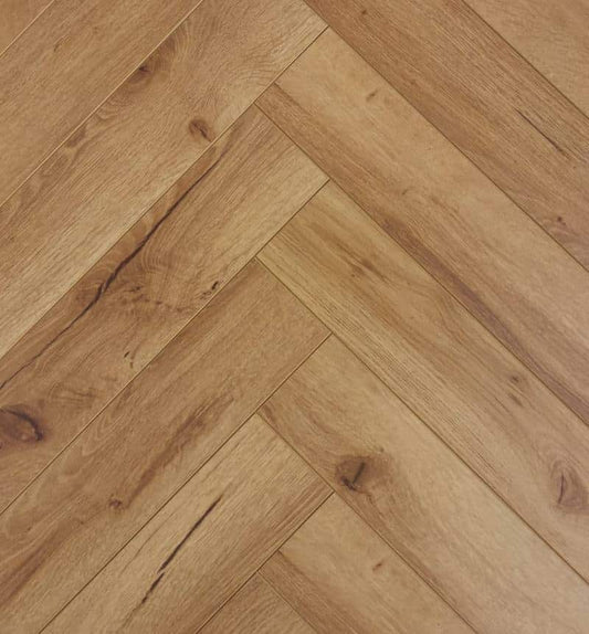 Premium Embossed Oak Robust Natural Herringbone