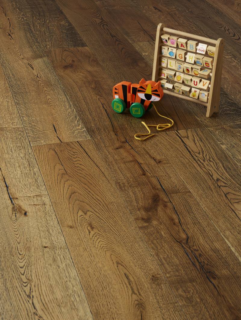 14x180x1800mm Brushed Black Grain Oiled