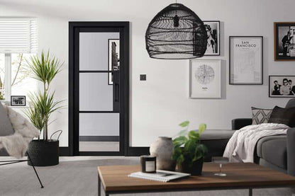 Black Tribeca 3l - Clear Internal Door