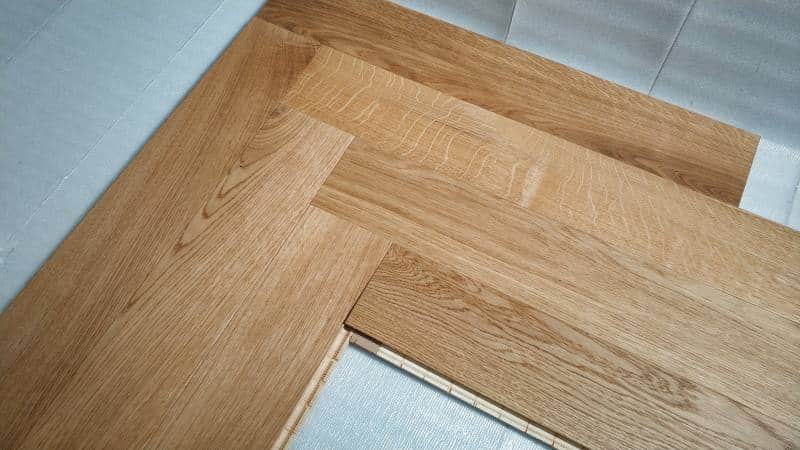 14x110x600mm Brushed Matt Lacquered Herringbone