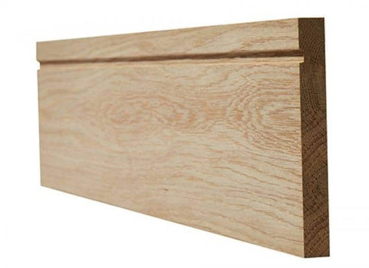 Oak Faced Single Groove Skirting