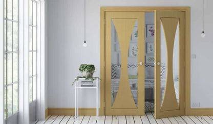 Sorrento Oak Glazed - Prefinished Internal Door