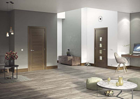 Pamplona Walnut Glazed - Prefinished Internal Door