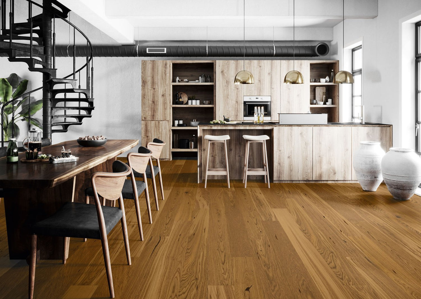 14x155x1092mm Dark Oak Brushed & Matt Lacquered