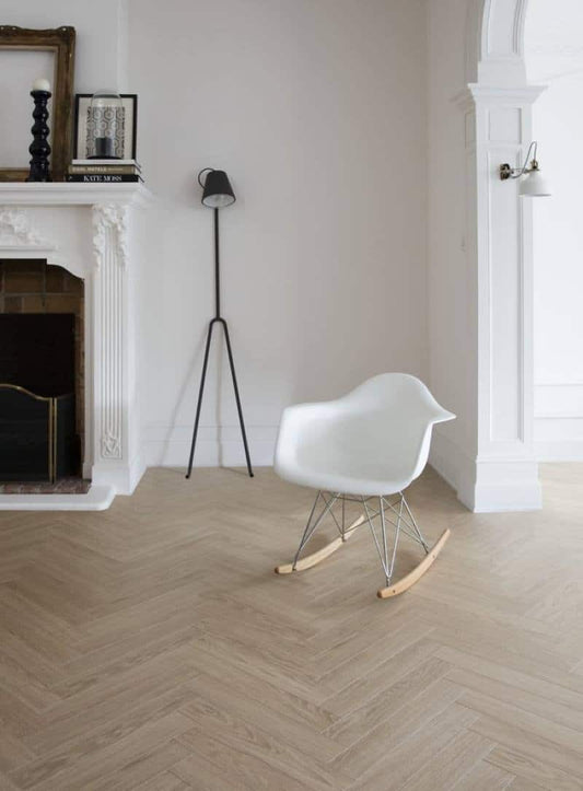 BerryAlloc ® Chateau Charme Light Natural Herringbone Laminate Flooring